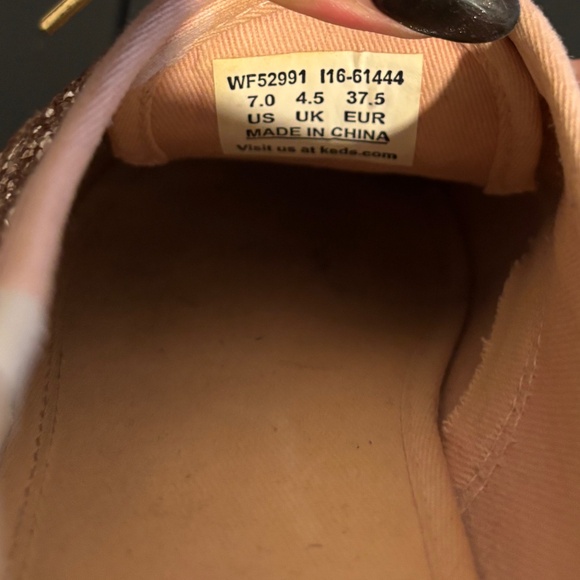 Keds x Kate Spade Rose Gold Sequin Sneakers - Picture 3 of 6